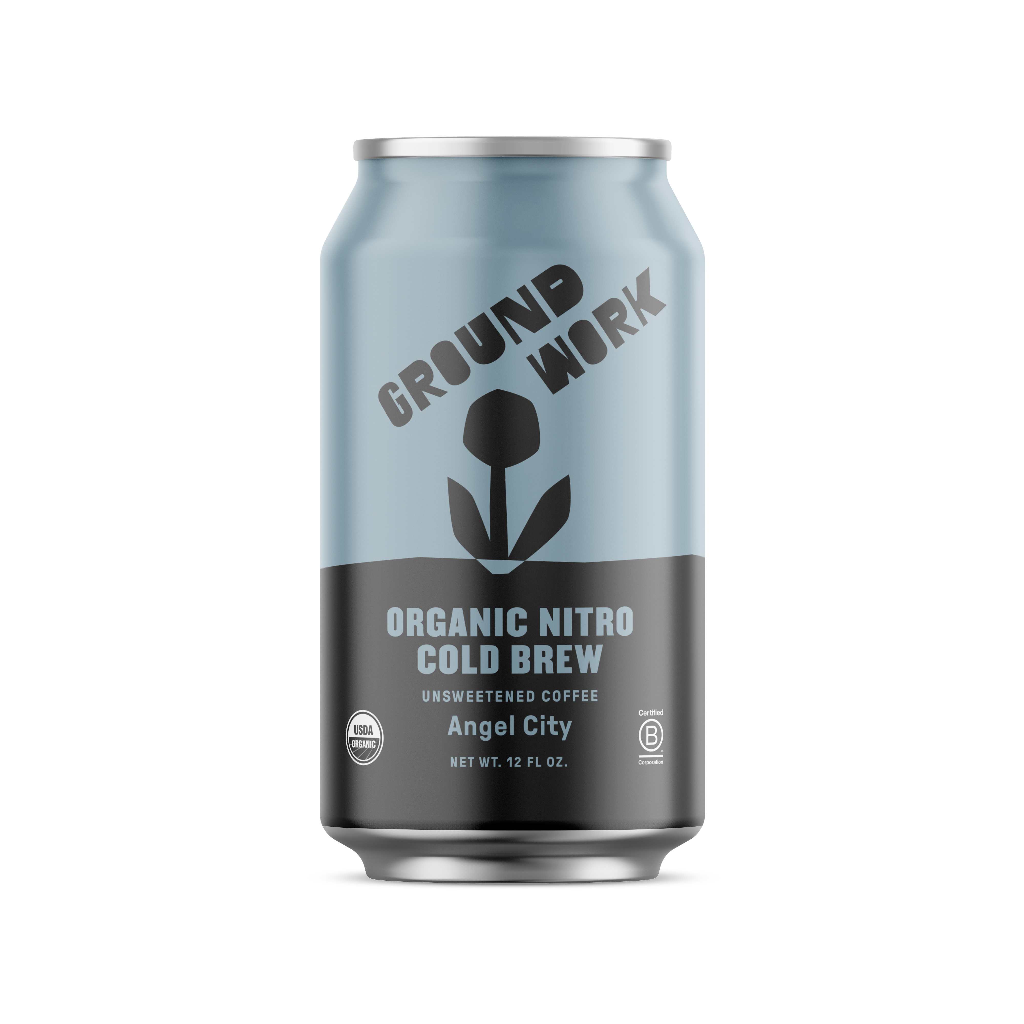 Ground Work Angel City Organi Nitro Cold Brew Unsweetened Coffee 12oz  Can, Los Angeles, CA - The Wine Country