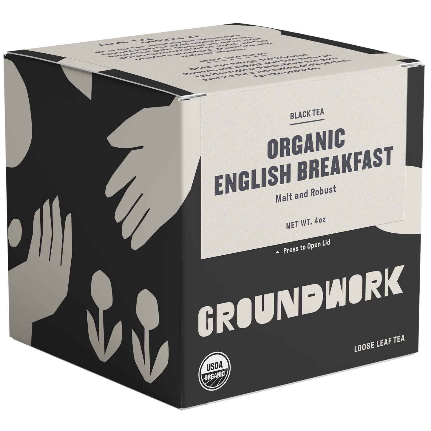 Organic english breakfast tea with notes of Malt and Robust.