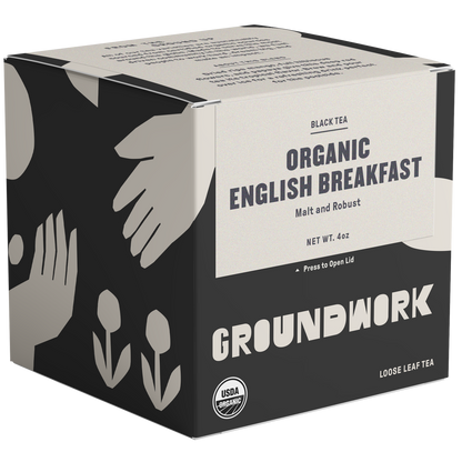 Organic english breakfast tea with notes of Malt and Robust.